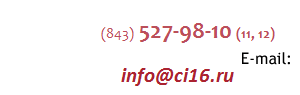 Тел.: (843) 273-92-13, email: info@r16.center-inform.ru